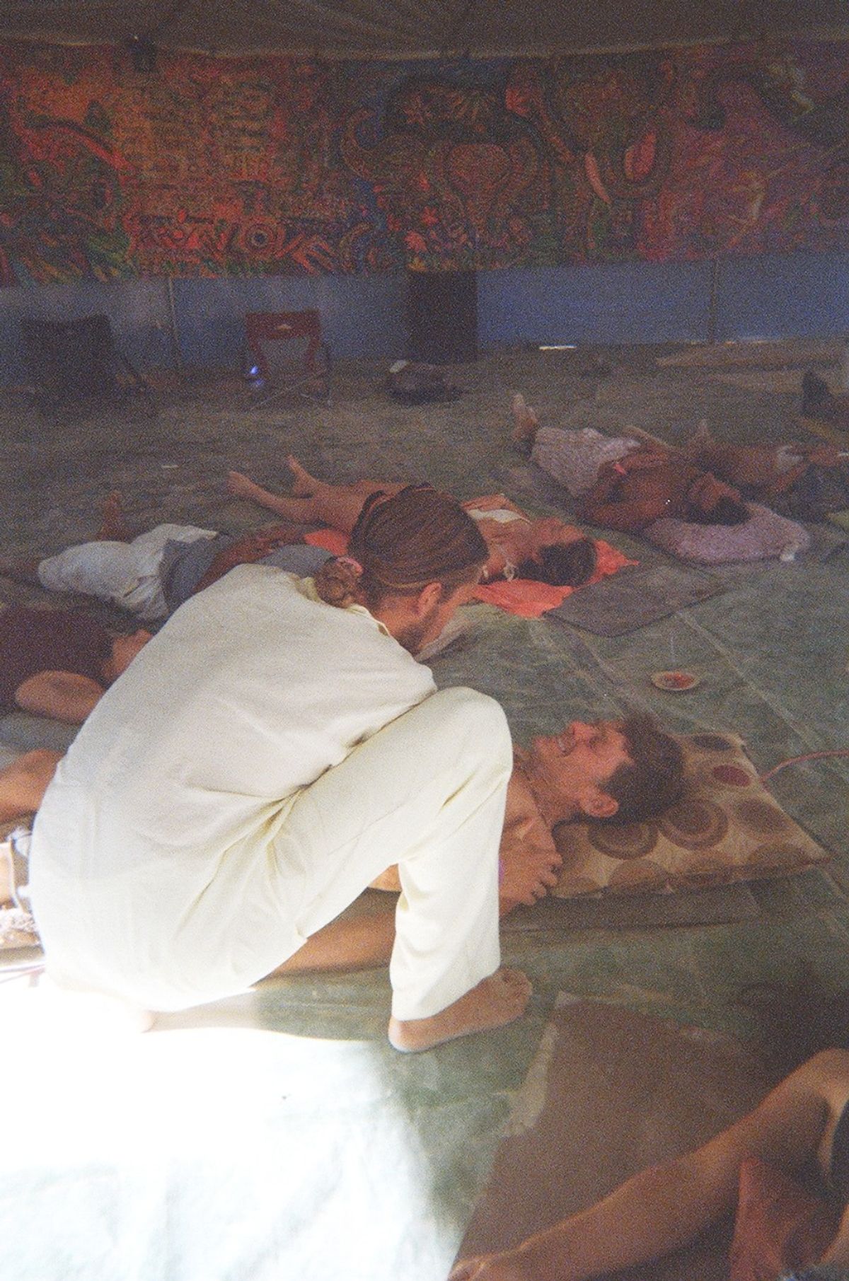 Intimate breathwork session at Burning Man 2022