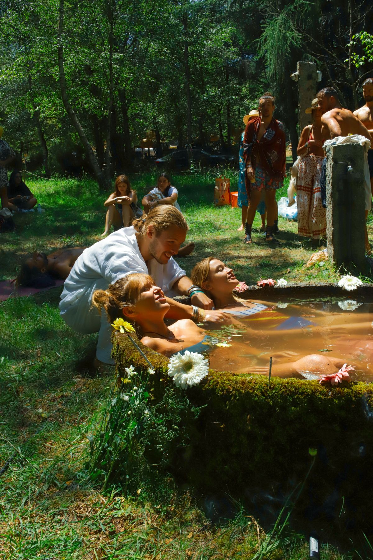 Ice bath ritual ceremony at Goat Community Festival 2023